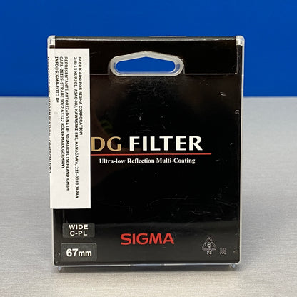 Filtro Polarizador Circular | Sigma DG Filter Wide CPL 67mm | NOVO