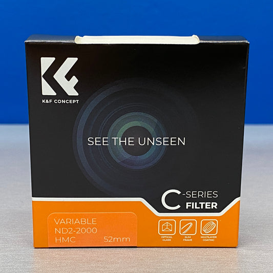 K&F Concept ND2-2000 Slim 52mm (Filtro ND Variável) - NOVO