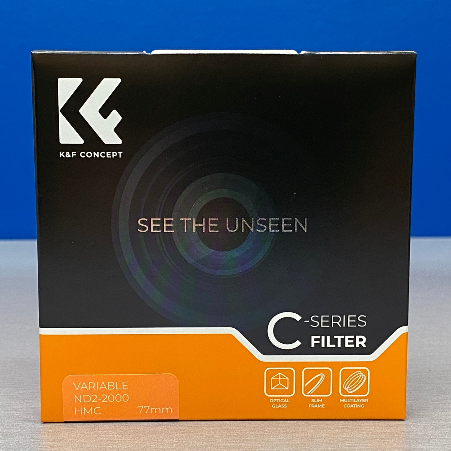 K&F Concept ND2-2000 Slim 77mm (Filtro ND Variável) - NOVO