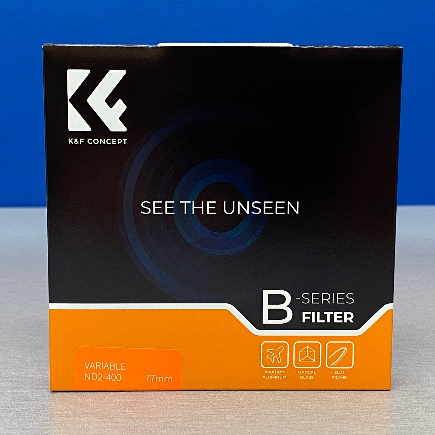 K&F Concept ND2-400 Slim 77mm (Filtro ND Variável) - NOVO