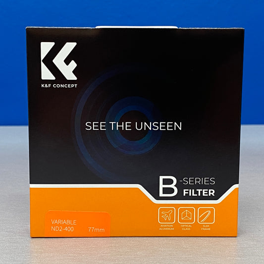 K&F Concept ND2-400 Slim 77mm (Filtro ND Variável) - NOVO