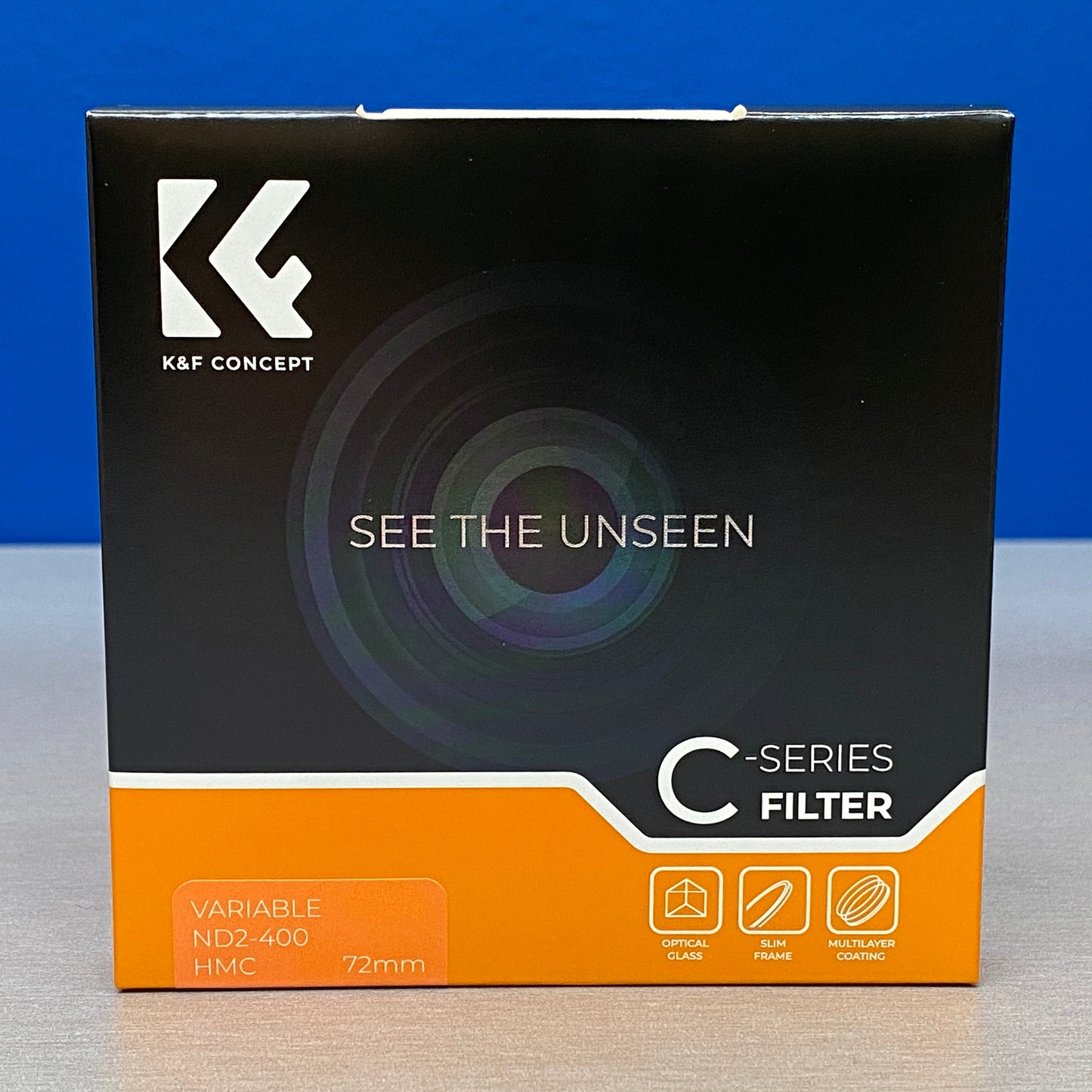 K&F Concept ND2-400 Slim 72mm (Filtro ND Variável) - NOVO