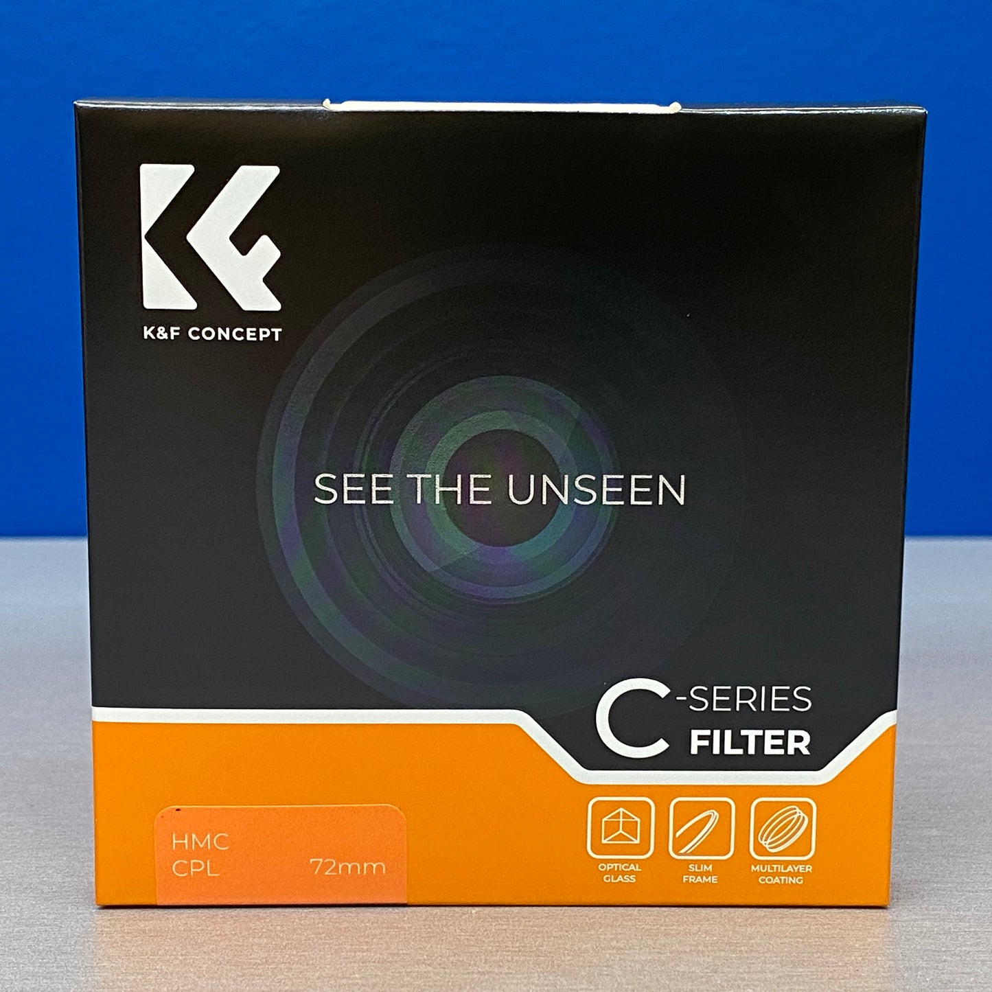 K&F Concept CPL Slim 72mm (Filtro Polarizador Circular) - NOVO