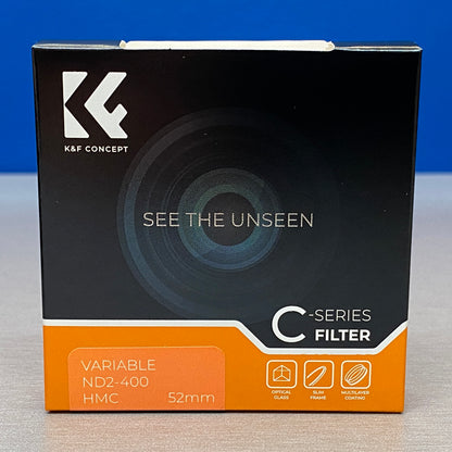K&F Concept C-Series ND2-400 (Filtro ND Variável) - 52mm - NOVO