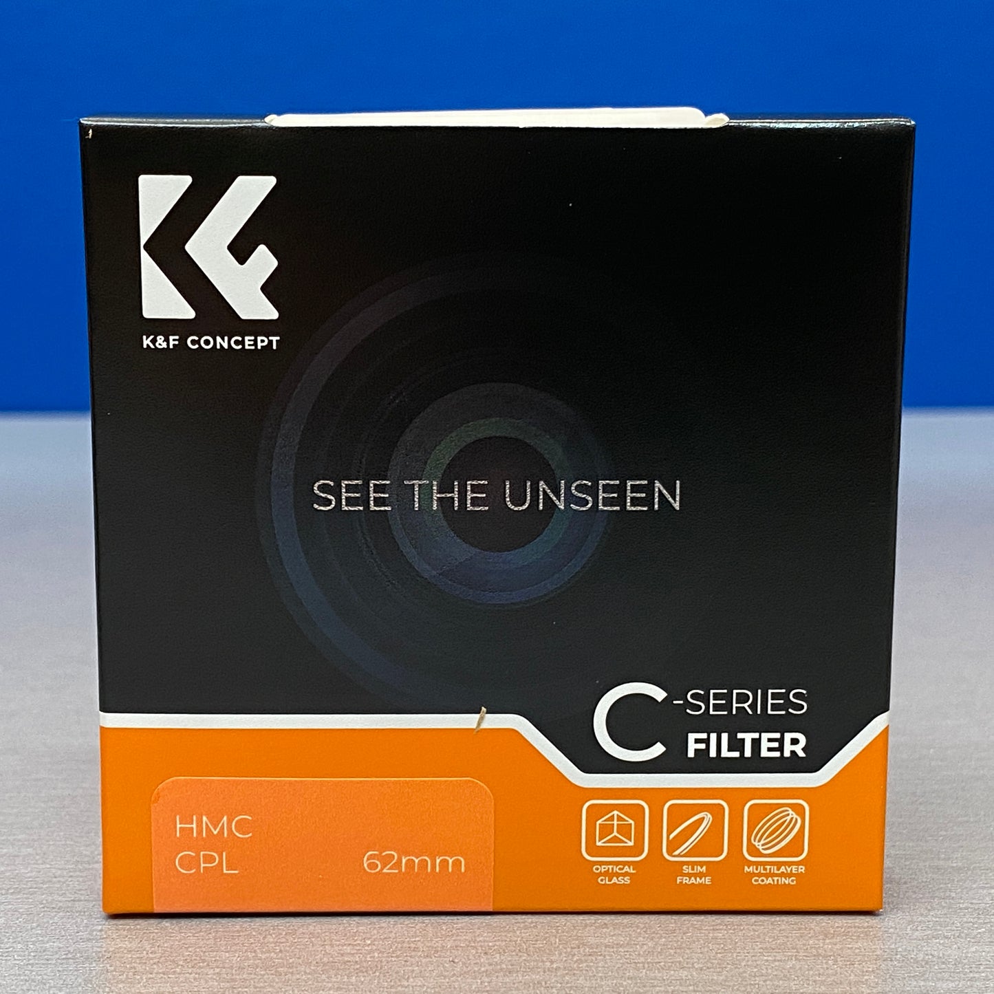 K&F Concept CPL Slim 62mm (Filtro Polarizador Circular) - NOVO