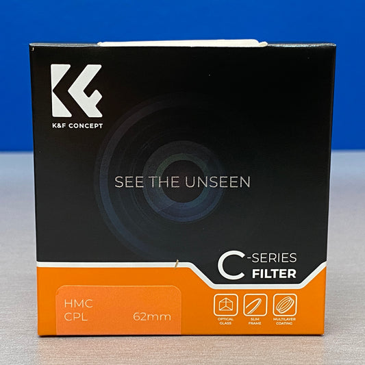 K&F Concept CPL Slim 62mm (Filtro Polarizador Circular) - NOVO