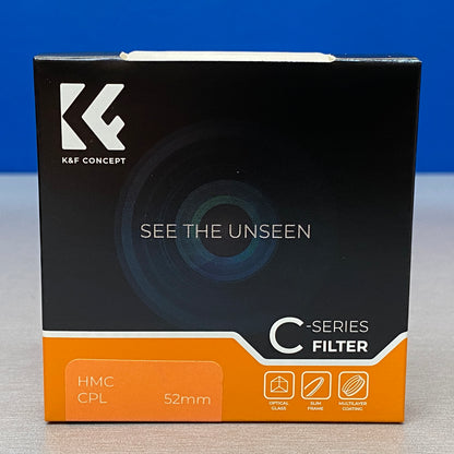 K&F Concept CPL Slim 52mm (Filtro Polarizador Circular) - NOVO