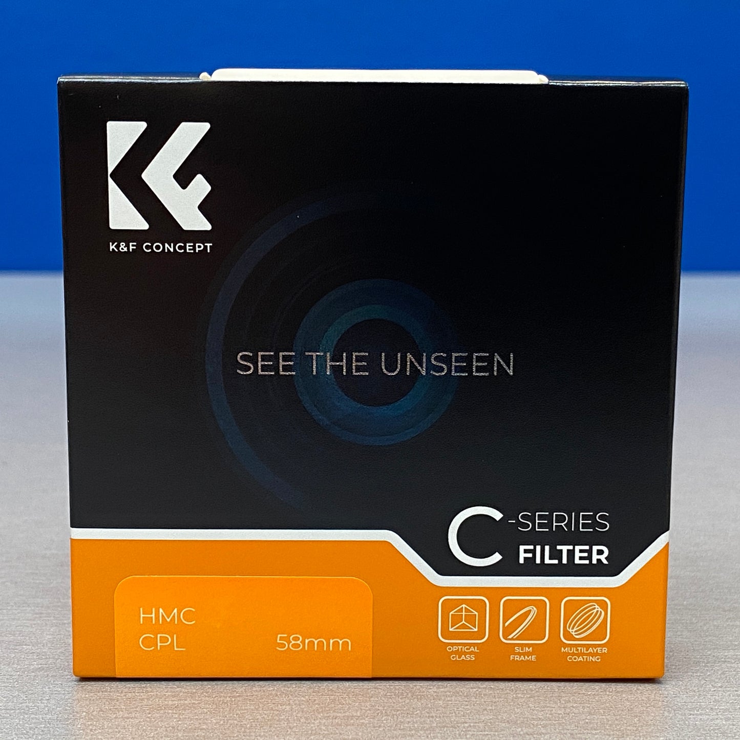 K&F Concept CPL Slim 58mm (Filtro Polarizador Circular) - NOVO