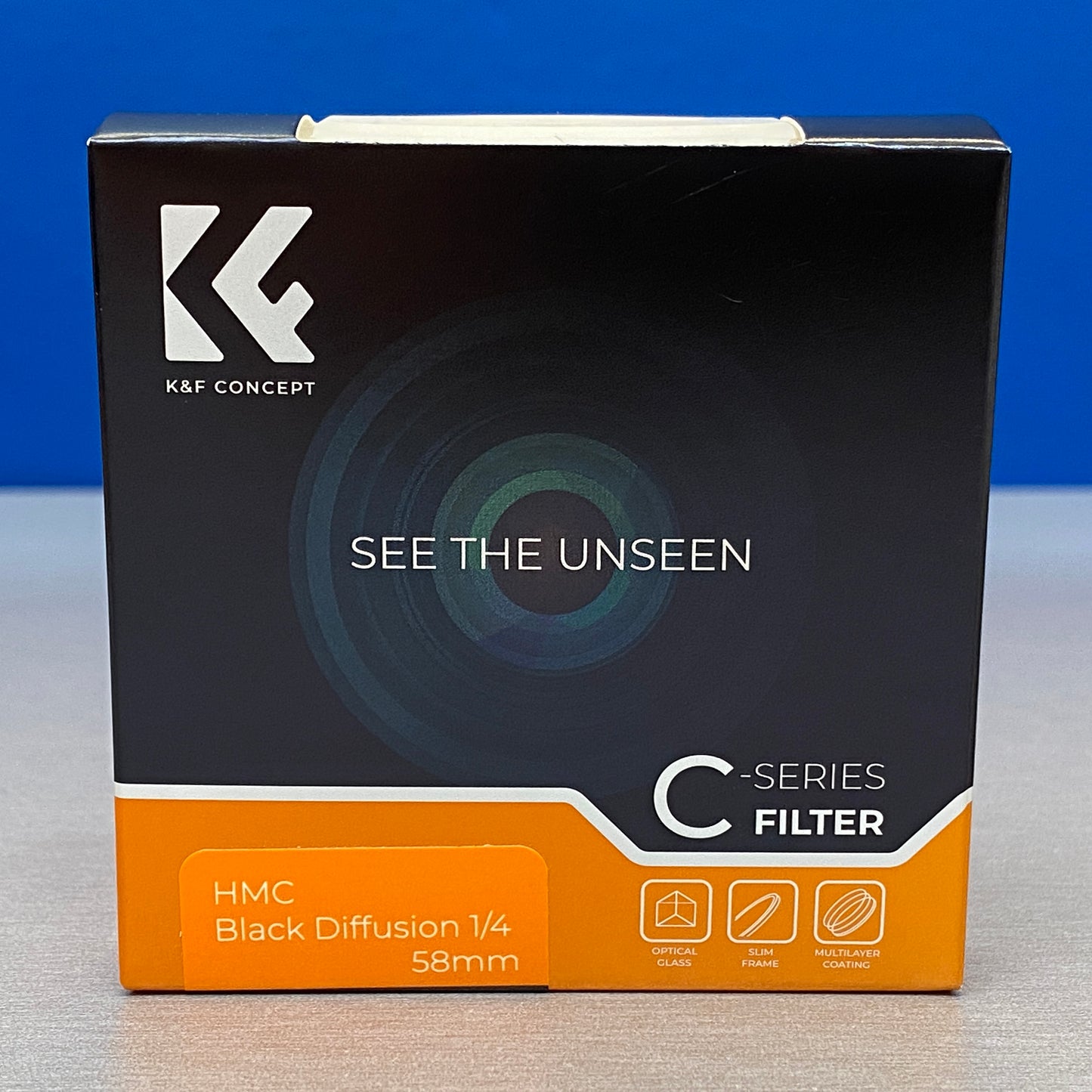 K&F Concept Black Diffusion 1/4 Slim 58mm (Filtro Black Mist) - NOVO