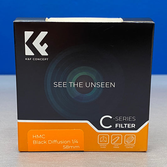 K&F Concept Black Diffusion 1/4 Slim 58mm (Filtro Black Mist) - NOVO