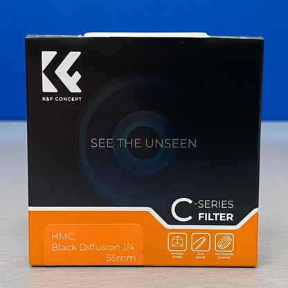 K&F Concept Black Diffusion 1/4 Slim 55mm (Filtro Black Mist) - NOVO