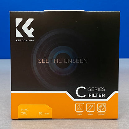 K&F Concept CPL Slim 82mm (Filtro Polarizador Circular) - NOVO