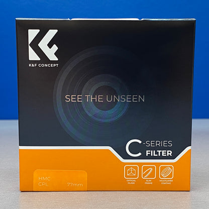 K&F Concept CPL Slim 77mm (Filtro Polarizador Circular) - NOVO