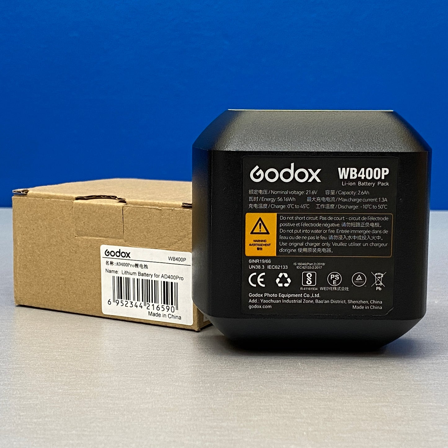 Bateria Godox WB400P | 2600mAh | AD400 Pro | AD400 Pro II | NOVA
