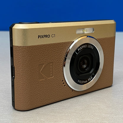 Kodak PixPro C1 - 13MP | Brown | 16GB Micro SD + Leitor USB-C | NOVA
