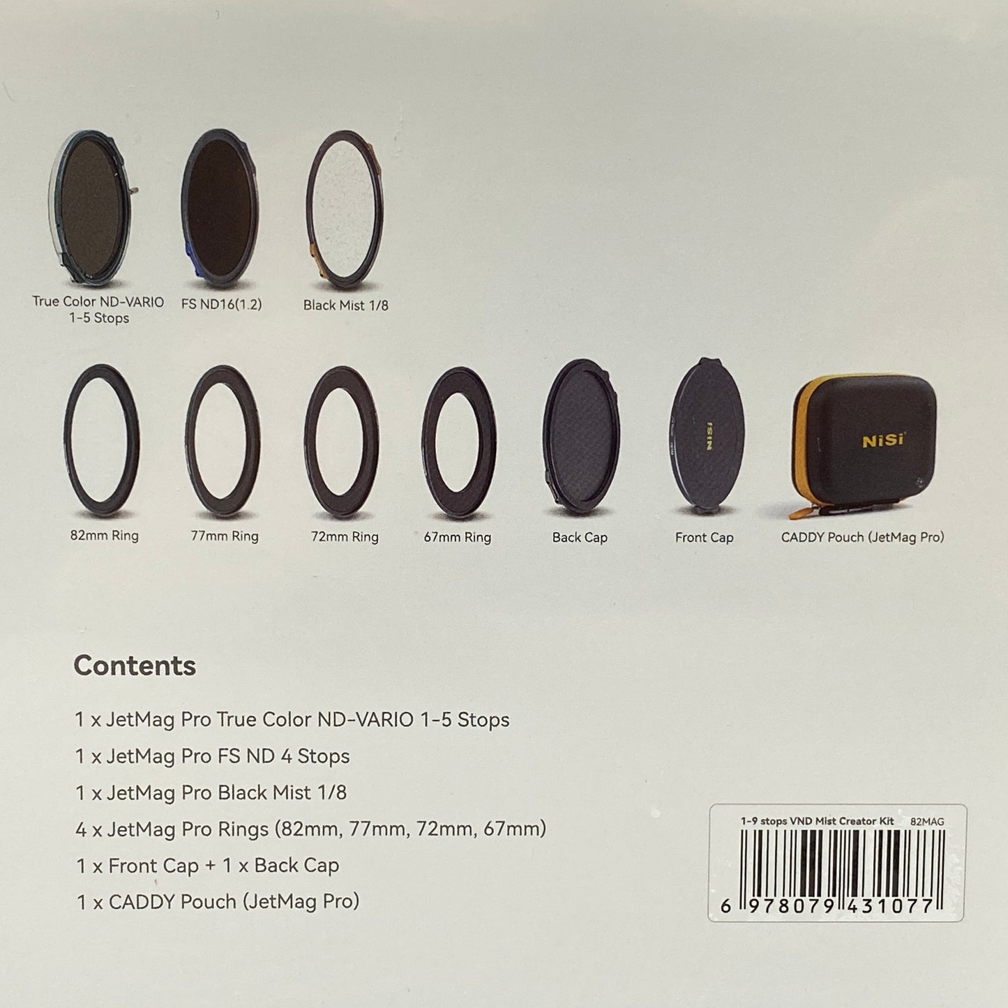 NiSi JetMag Pro 1-9 Stops VND Mist Creator Kit | 82MAG | NOVO