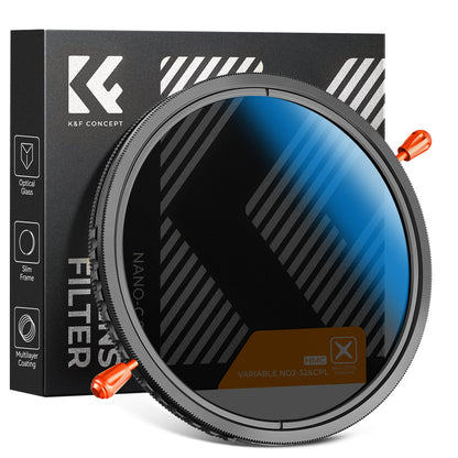 K&F Concept ND2-32 + CPL 67mm (Filtro ND Variável + Polarizador Circular) - NOVO