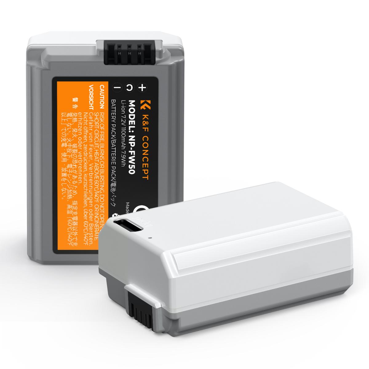 Bateria K&F Concept USB Type C - Sony NP-FW50