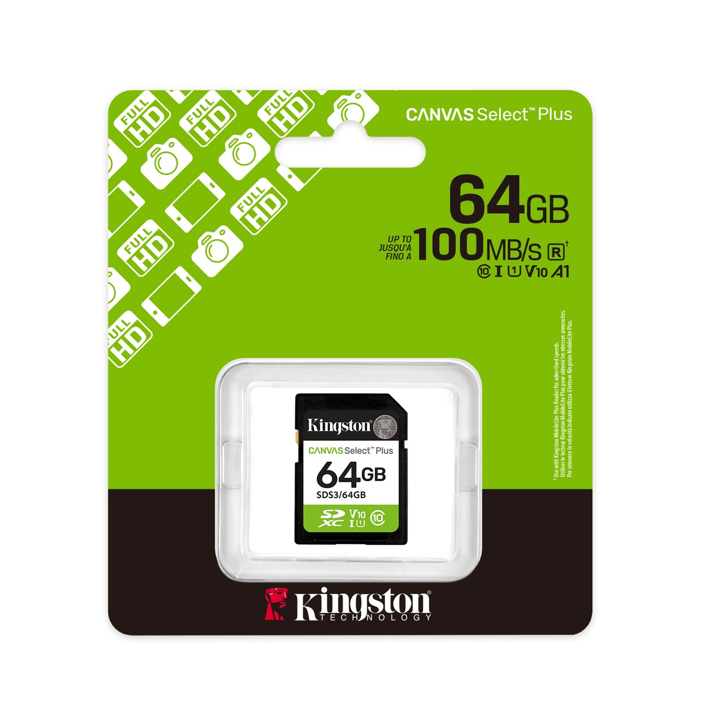 Kingston Canvas Select Plus SDXC 64GB V10 UHS-I 100MB/s - NOVO