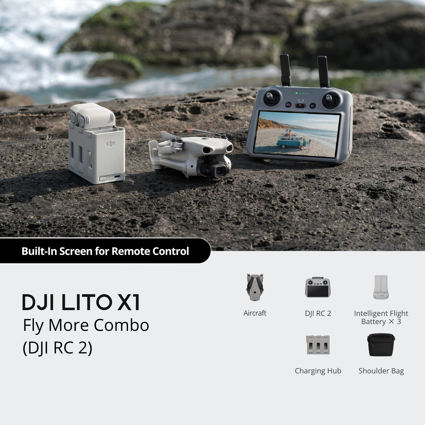 DJI Lito X1 Fly More Combo | RC 2 | NOVO