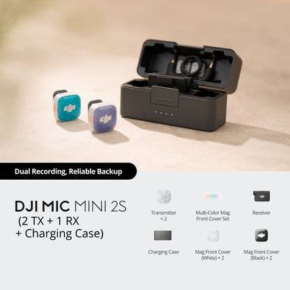 DJI Mic Mini 2S | 2 TX + 1 RX + Charging Case | NOVO