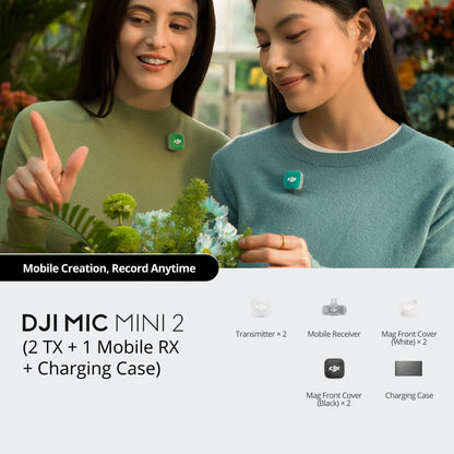 DJI Mic Mini 2 | 2 TX + 1 Mobile RX + Charging Case | NOVO