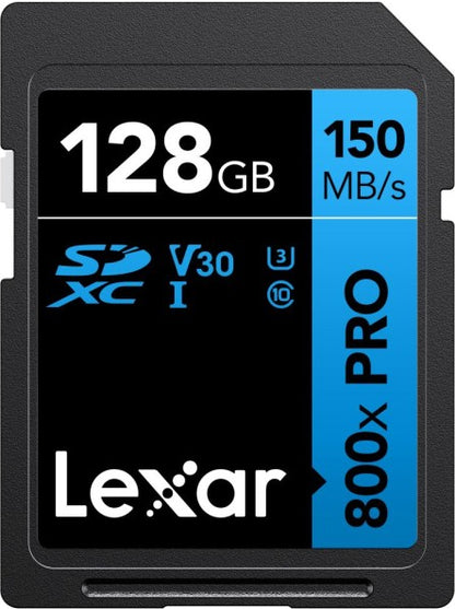 Lexar SDXC 800x PRO - 128GB - 150MB/s V30  - NOVO