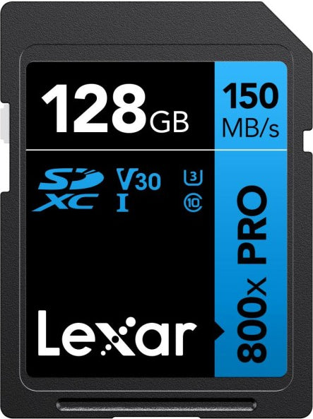 Lexar SDXC 800x PRO - 128GB - 150MB/s V30  - NOVO