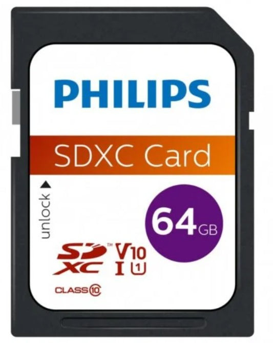 Phillips SDXC 64GB UHS-I U1 V10 80MB/s - NOVO