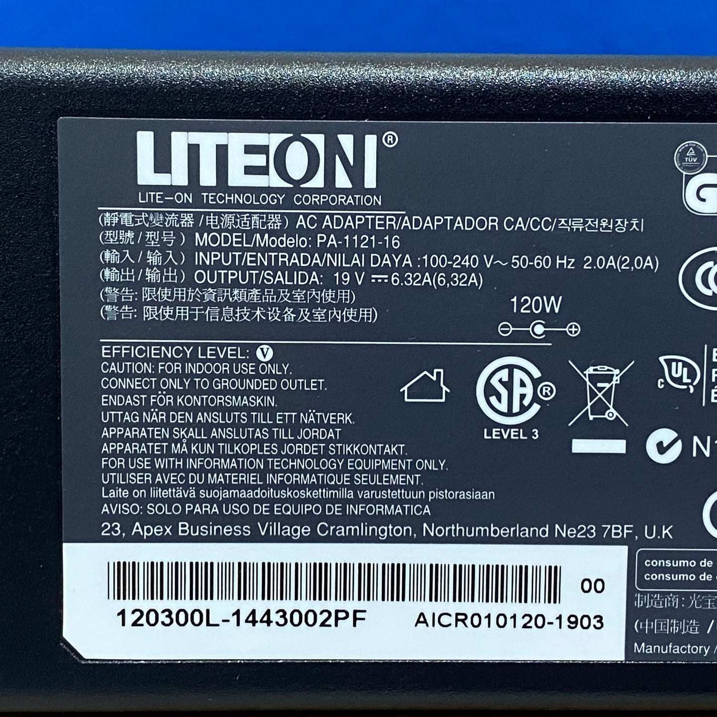 Carregador Liteon (ASUS/Toshiba) - 120W