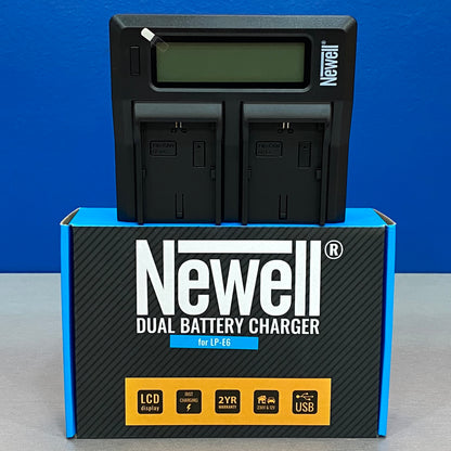 Carregador Rápido Newell Duplo DC-LCD (Canon LP-E6)