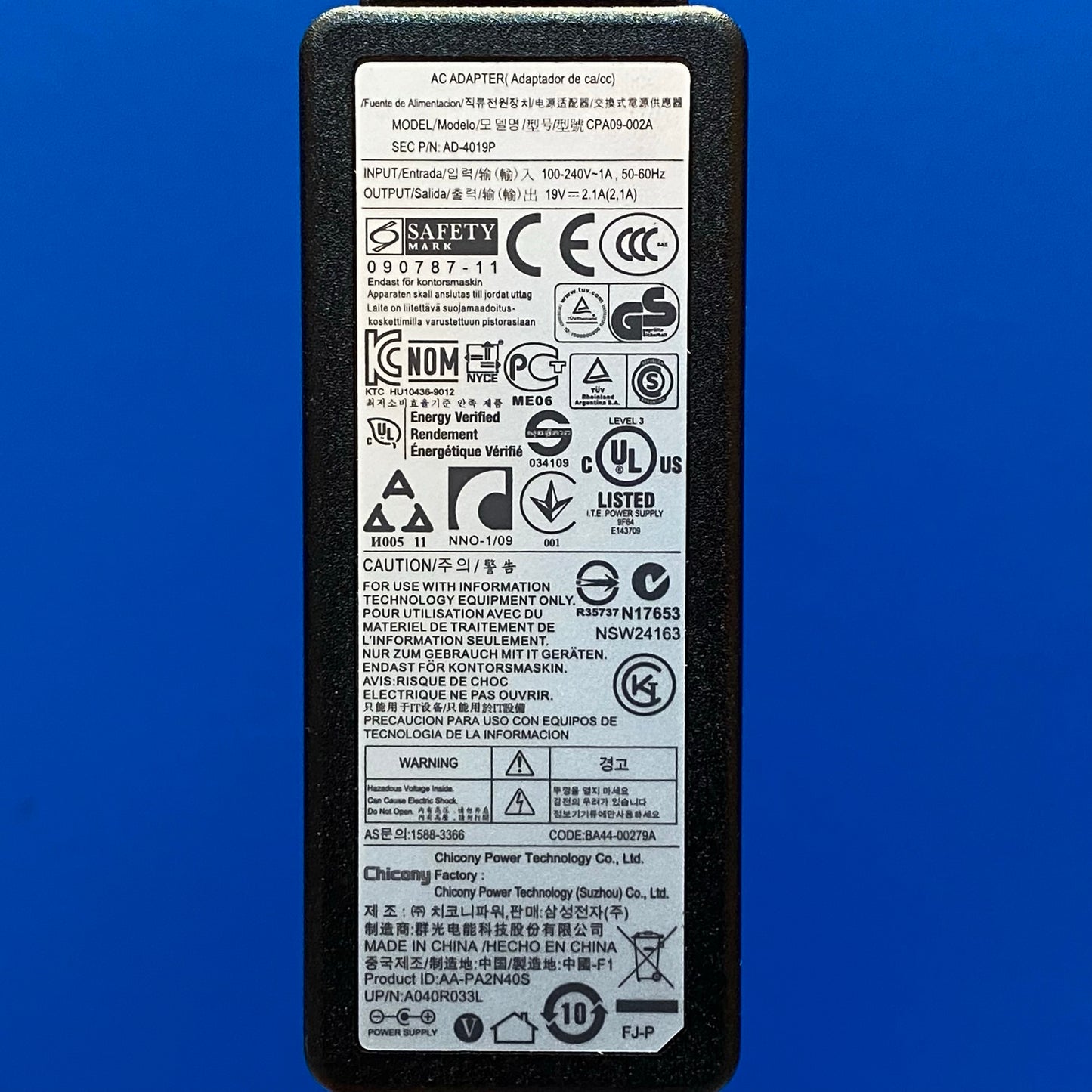 Carregador Samsung CPA09-002A - 40W (NOVO)