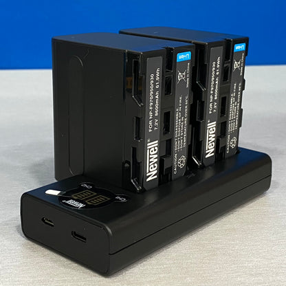 Carregador Duplo Newell + 2x Baterias Sony NP-F970 (NOVO)