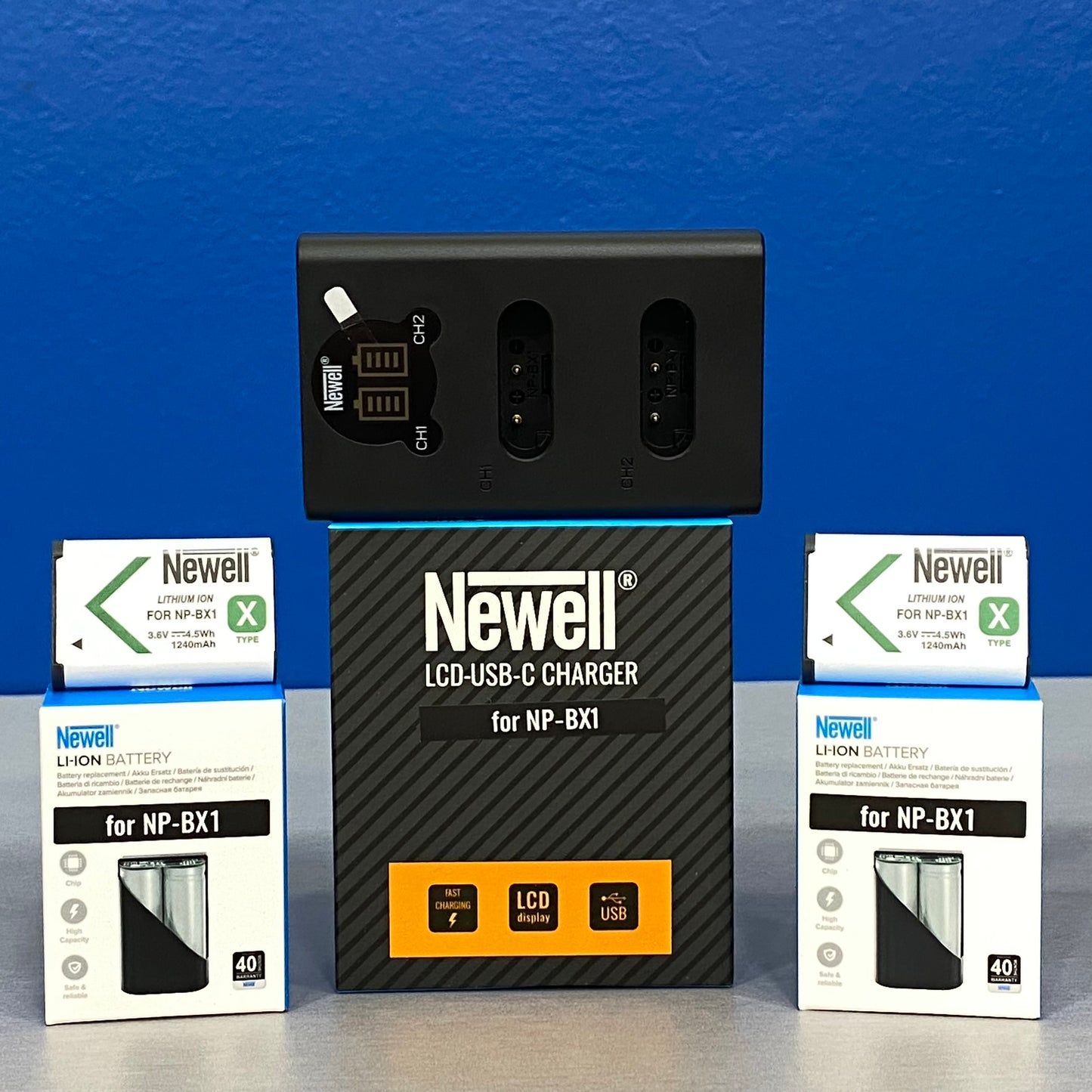 Carregador Duplo Newell + 2x Baterias Sony NP-BX1 (NOVO)